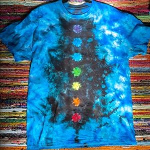 handmade chakra tie dye t-shirt